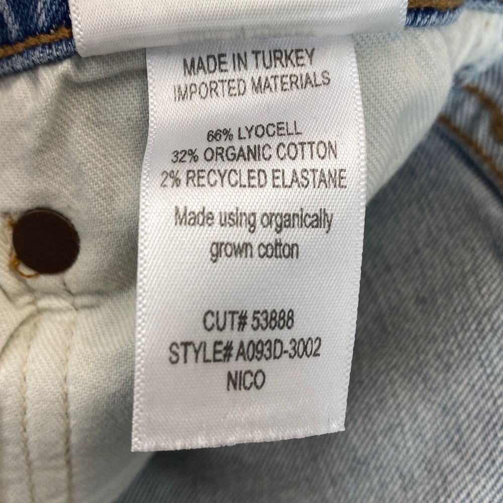 Agolde Nico slim straight jeans size 27 high rise button fly organic crop - Picture 10 of 12